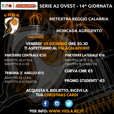serie a2 ovest - 14^ giornata